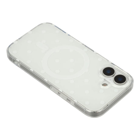 EIDERWOOD iPhone 17 Hybrid Cover m. Polka Design - MagSafe Kompatibel - Gennemsigtig / Hvid