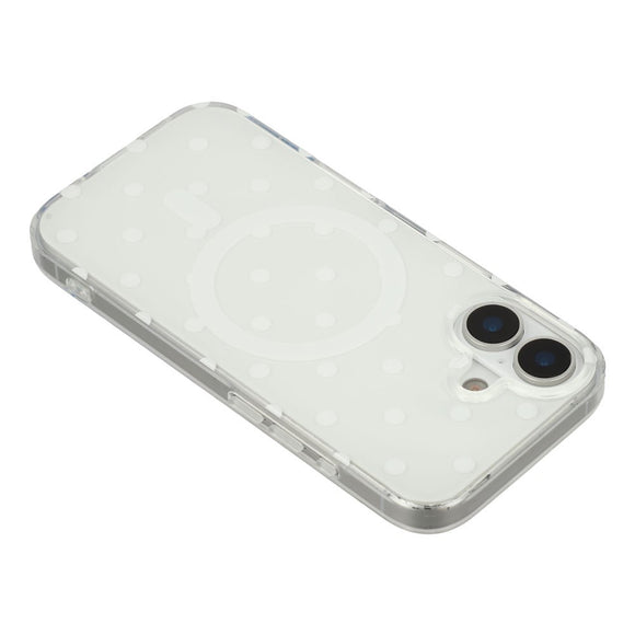 EIDERWOOD iPhone 17 Hybrid Cover m. Polka Design - MagSafe Kompatibel - Gennemsigtig / Hvid