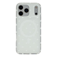 EIDERWOOD iPhone 17 Pro Hybrid Cover m. Polka Design - MagSafe Kompatibel - Gennemsigtig / Hvid