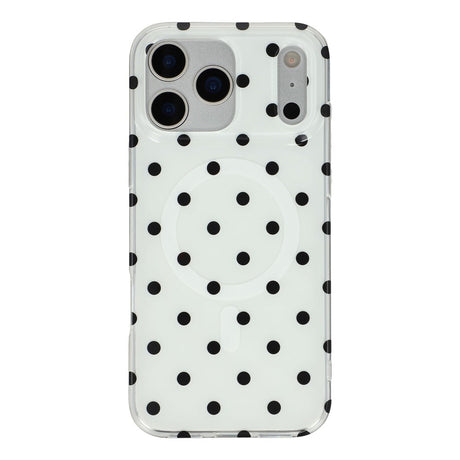 EIDERWOOD iPhone 17 Pro Hybrid Cover m. Polka Design - MagSafe Kompatibel - Gennemsigtig / Sort