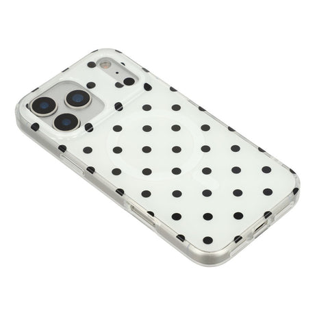 EIDERWOOD iPhone 17 Pro Hybrid Cover m. Polka Design - MagSafe Kompatibel - Gennemsigtig / Sort