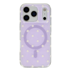 EIDERWOOD iPhone 17 Pro Hybrid Cover m. Polka Design - MagSafe Kompatibel - Gennemsigtig / Lilla