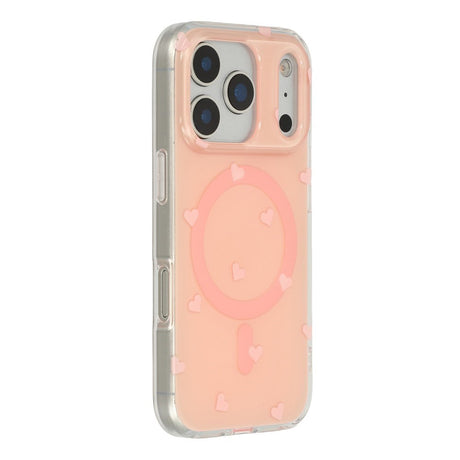EIDERWOOD iPhone 17 Pro Hybrid Cover m. Polka Design - MagSafe Kompatibel - Gennemsigtig / Lyserød