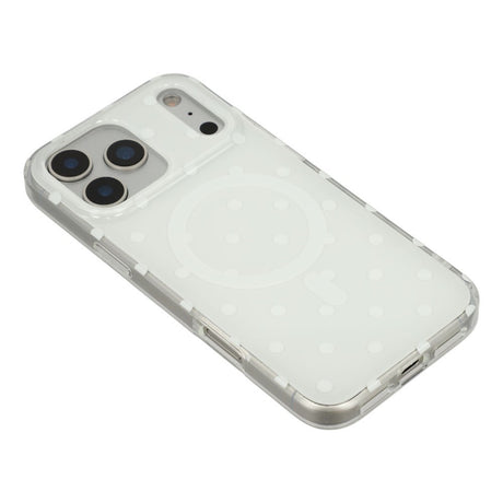 EIDERWOOD iPhone 17 Pro Max Hybrid Cover m. Polka Design - MagSafe Kompatibel - Gennemsigtig / Hvid