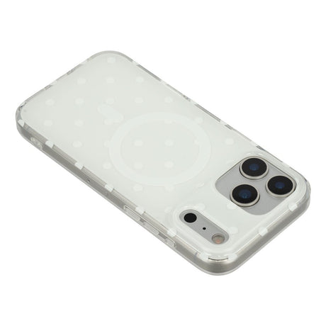 EIDERWOOD iPhone 17 Pro Max Hybrid Cover m. Polka Design - MagSafe Kompatibel - Gennemsigtig / Hvid