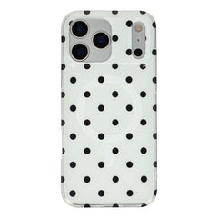 EIDERWOOD iPhone 17 Pro Max Hybrid Cover m. Polka Design - MagSafe Kompatibel - Gennemsigtig / Sort