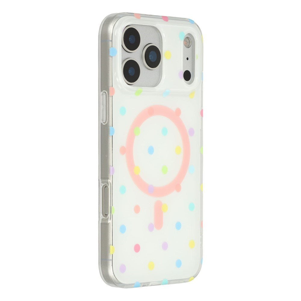 EIDERWOOD iPhone 17 Pro Max Hybrid Cover m. Polka Design - MagSafe Kompatibel - Gennemsigtig / Multi