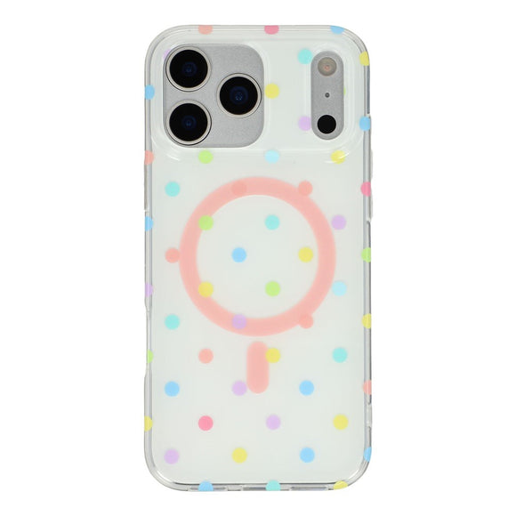 EIDERWOOD iPhone 17 Pro Max Hybrid Cover m. Polka Design - MagSafe Kompatibel - Gennemsigtig / Multi