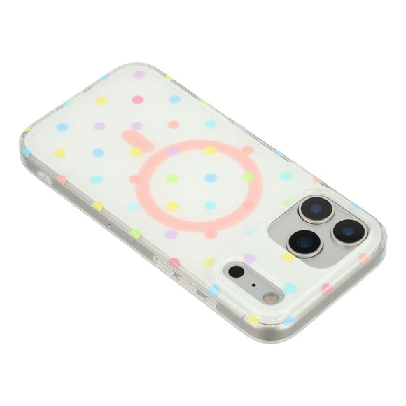 EIDERWOOD iPhone 17 Pro Max Hybrid Cover m. Polka Design - MagSafe Kompatibel - Gennemsigtig / Multi