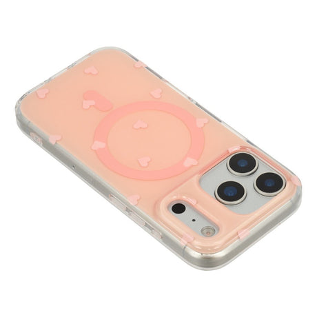 EIDERWOOD iPhone 17 Pro Max Hybrid Cover m. Polka Design - MagSafe Kompatibel - Gennemsigtig / Lyserød