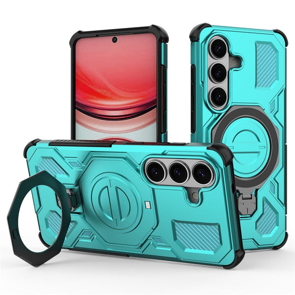 Samsung Galaxy S26 EIDERWOOD Håndværker Cover m. Roterende Kickstand - Turkis