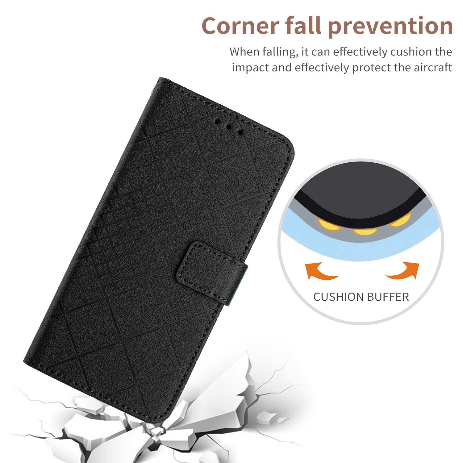 Honor Magic8 Lite EIDERWOOD Kunstlæder Flip Cover m. Strop - Sort
