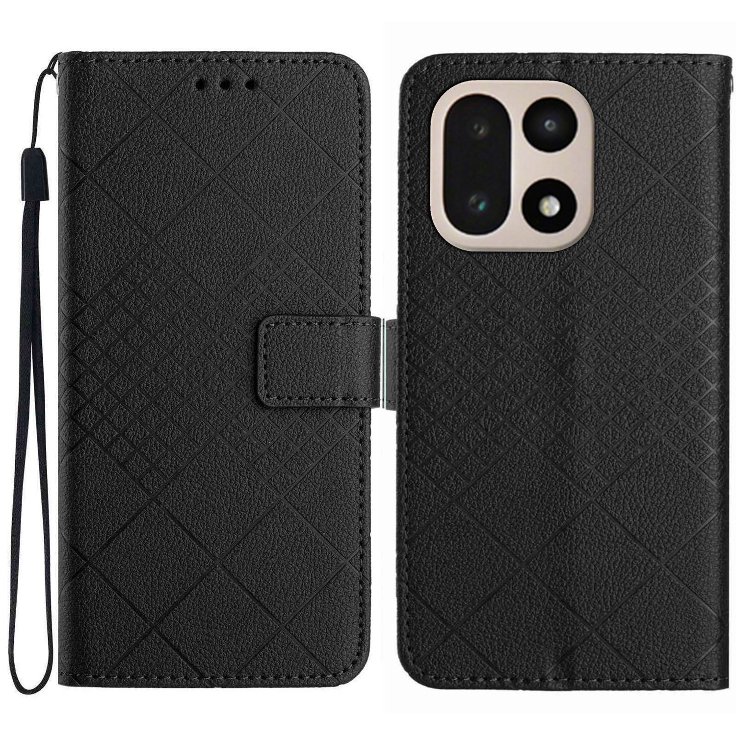 EIDERWOOD OnePlus 15 Kunstlæder Flip Cover m. Aftryk - Sort