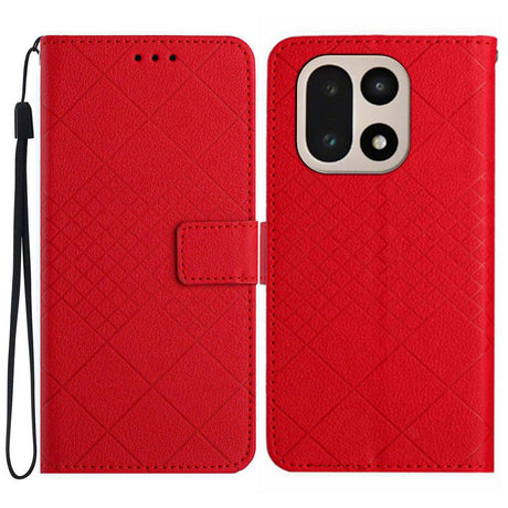 EIDERWOOD OnePlus 15 Kunstlæder Flip Cover m. Aftryk - Rød