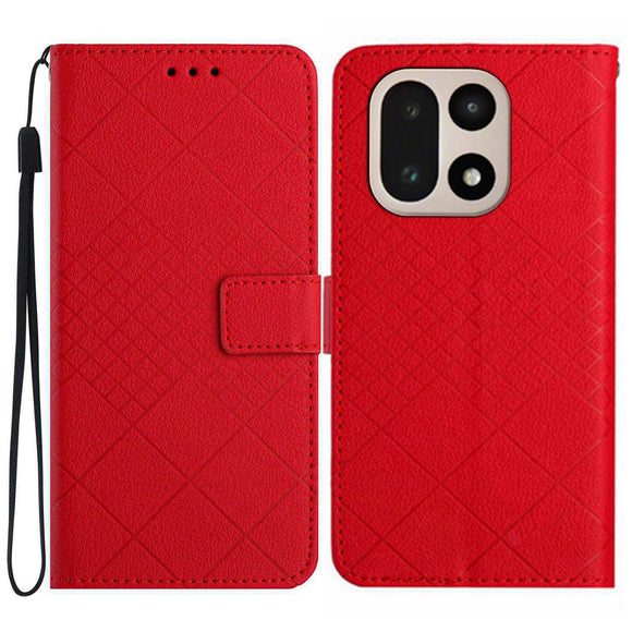 EIDERWOOD OnePlus 15 Kunstlæder Flip Cover m. Aftryk - Rød