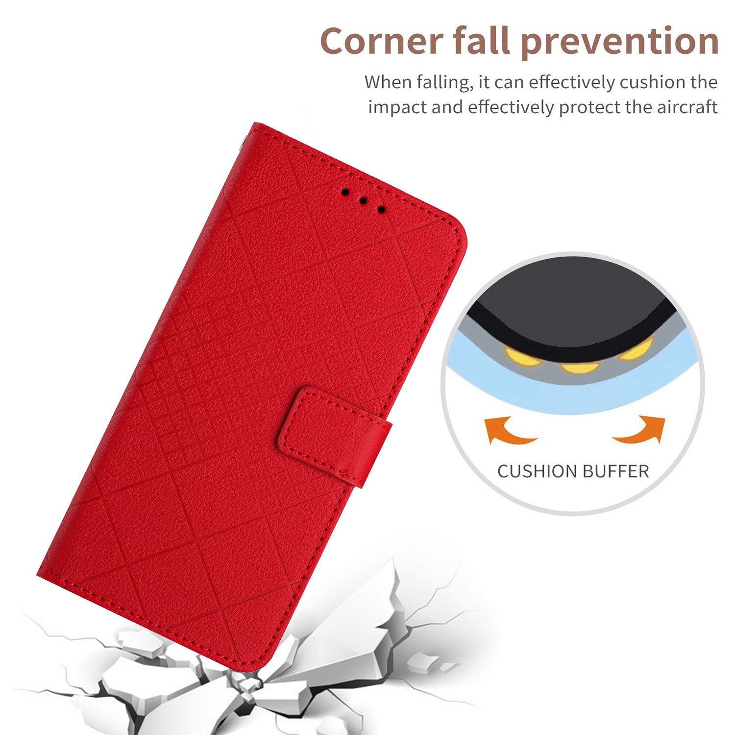 EIDERWOOD OnePlus 15 Kunstlæder Flip Cover m. Aftryk - Rød