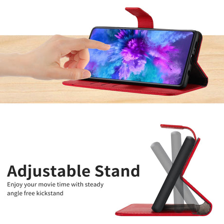 EIDERWOOD OnePlus 15 Kunstlæder Flip Cover m. Aftryk - Rød