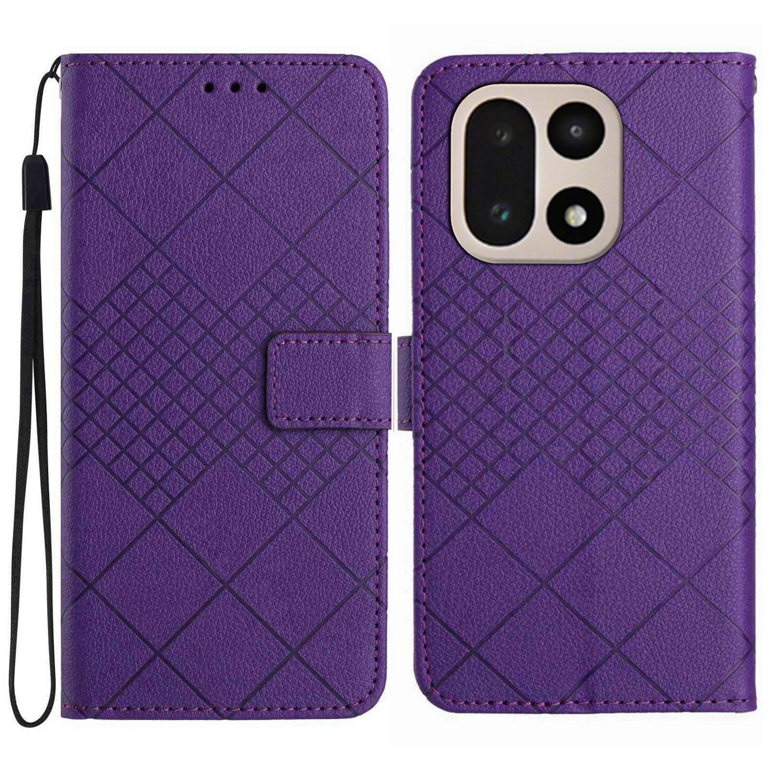 EIDERWOOD OnePlus 15 Kunstlæder Flip Cover m. Aftryk - Lilla