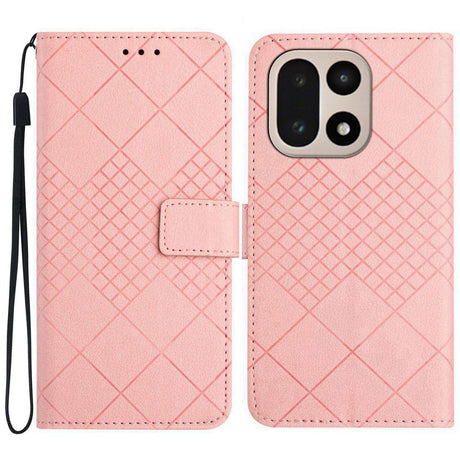 EIDERWOOD OnePlus 15 Kunstlæder Flip Cover m. Aftryk - Lyserød