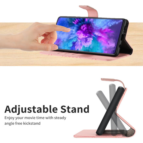 EIDERWOOD OnePlus 15 Kunstlæder Flip Cover m. Aftryk - Lyserød