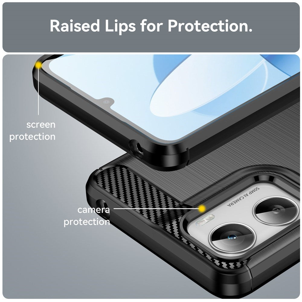 Motorola Moto G06 / G06 Power EIDERWOOD Carbon Fiber Cover - Sort