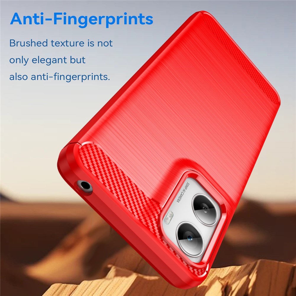 Motorola Moto G06 / G06 Power EIDERWOOD Carbon Fiber Cover - Rød