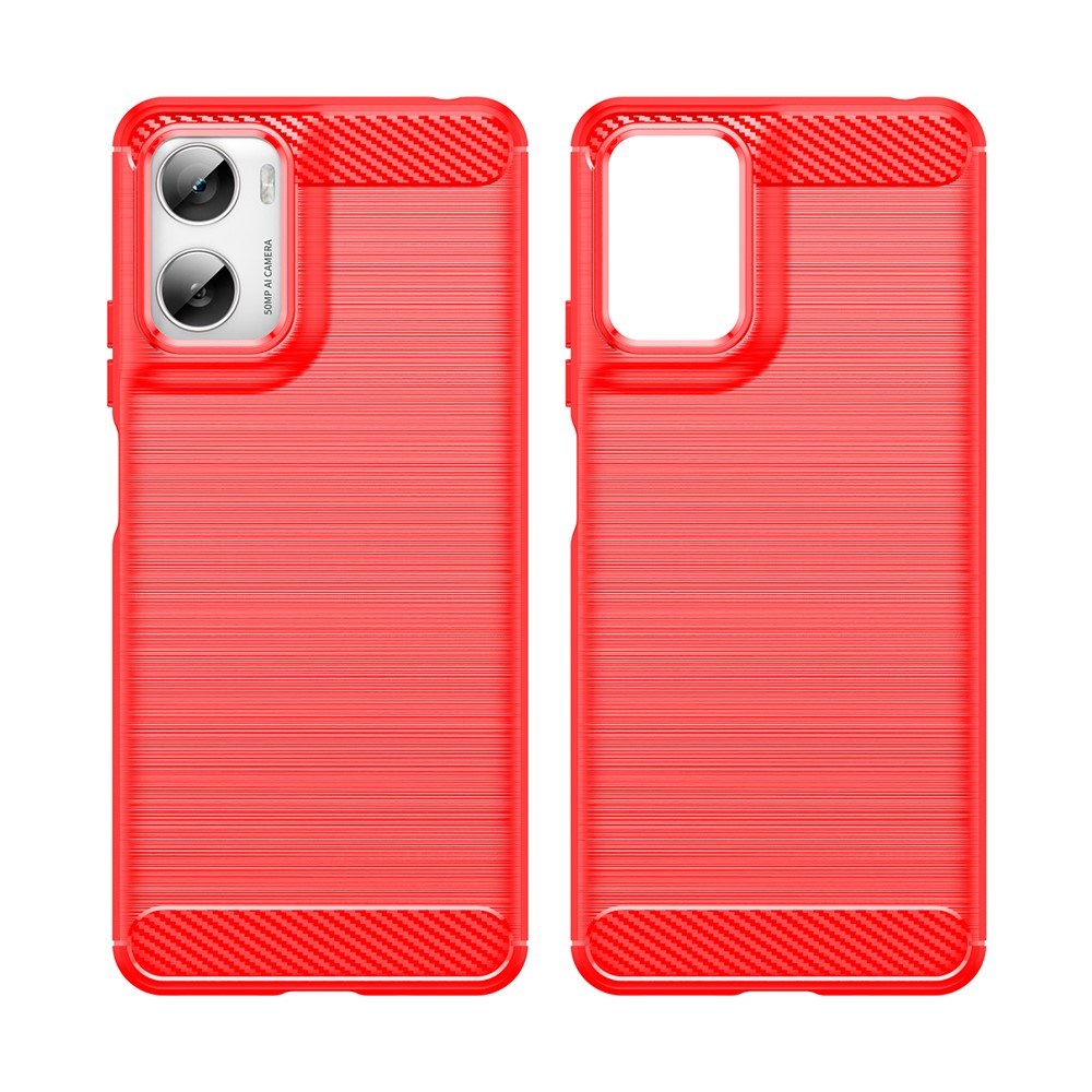 Motorola Moto G06 / G06 Power EIDERWOOD Carbon Fiber Cover - Rød