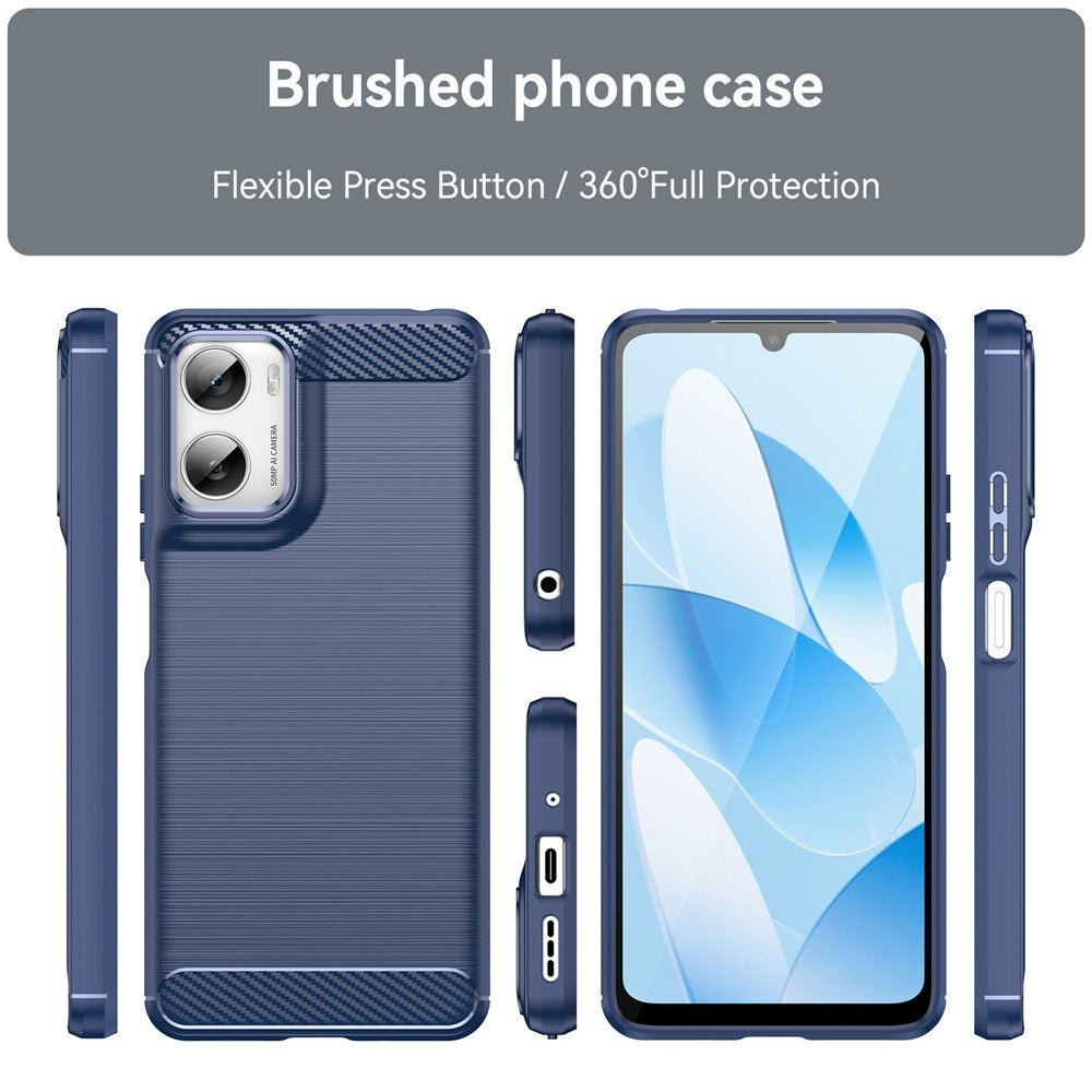 Motorola Moto G06 / G06 Power EIDERWOOD Carbon Fiber Cover - Blå