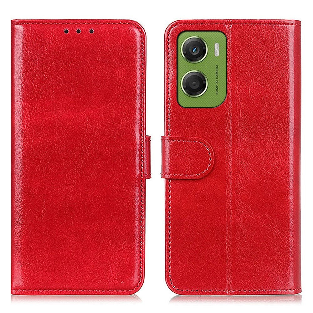 Motorola Moto G06 EIDERWOOD Kunstlæder Flipcover m. Kortholder - Rød