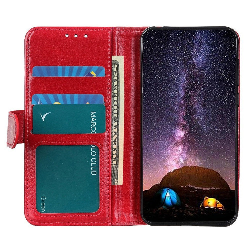 Motorola Moto G06 EIDERWOOD Kunstlæder Flipcover m. Kortholder - Rød
