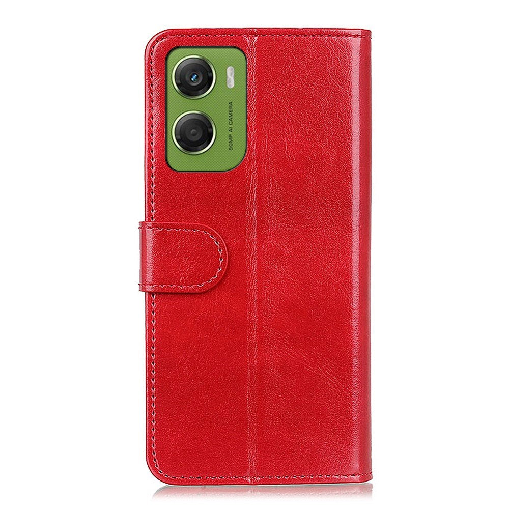Motorola Moto G06 EIDERWOOD Kunstlæder Flipcover m. Kortholder - Rød