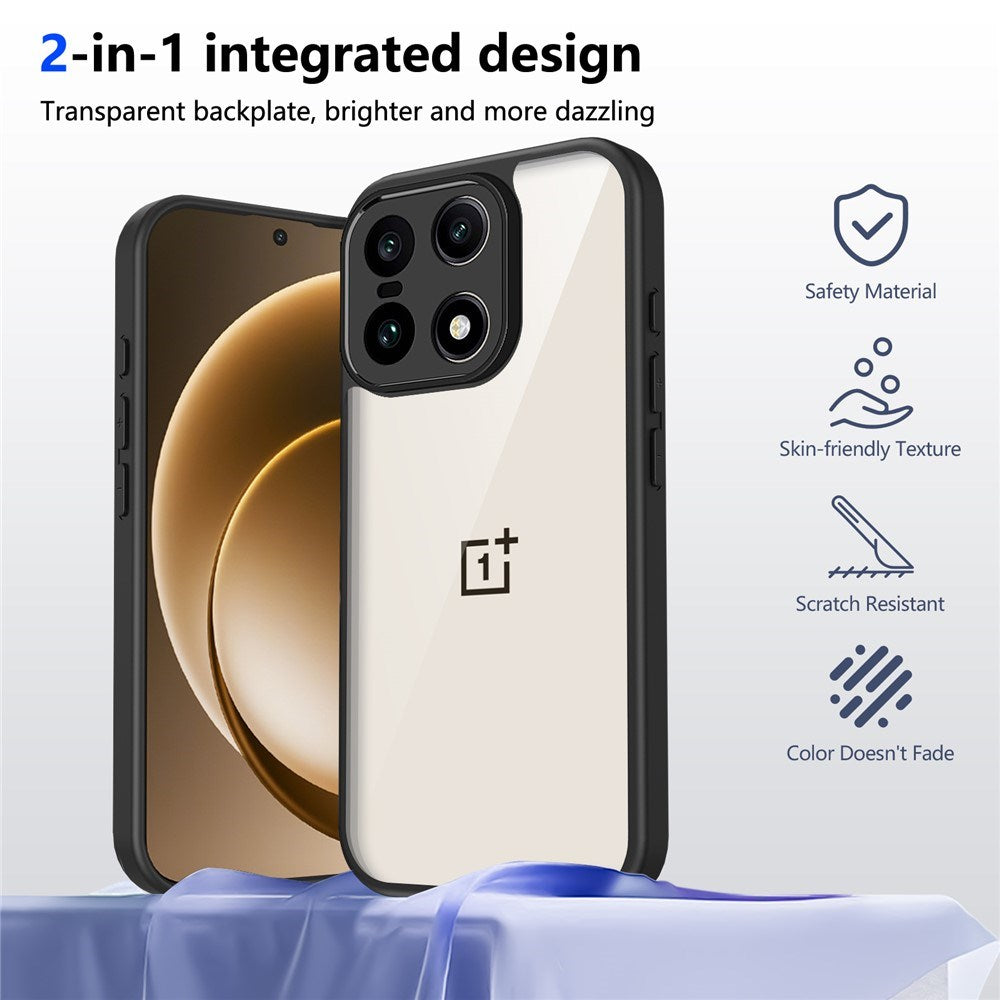 EIDERWOOD OnePlus 15 Fleksibelt Plast Cover - Gennemsigtig/Sort