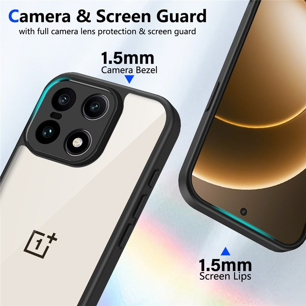 EIDERWOOD OnePlus 15 Fleksibelt Plast Cover - Gennemsigtig/Sort