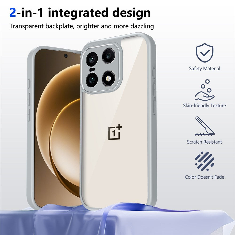 EIDERWOOD OnePlus 15 Fleksibelt Plast Cover - Gennemsigtig/Grå