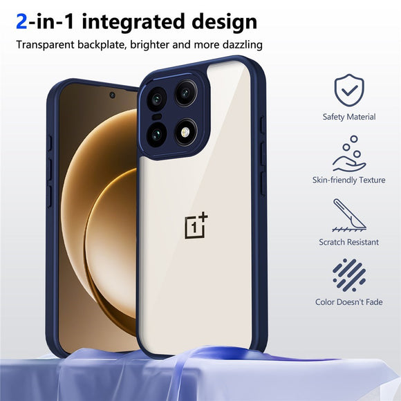 EIDERWOOD OnePlus 15 Fleksibelt Plast Cover - Gennemsigtig/Blå