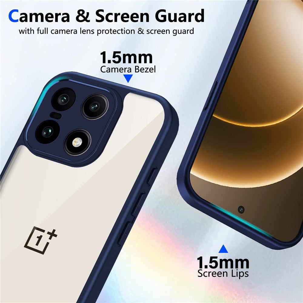 EIDERWOOD OnePlus 15 Fleksibelt Plast Cover - Gennemsigtig/Blå