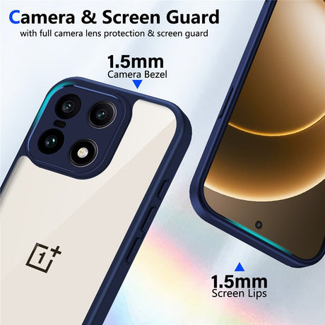 EIDERWOOD OnePlus 15 Fleksibelt Plast Cover - Gennemsigtig/Blå