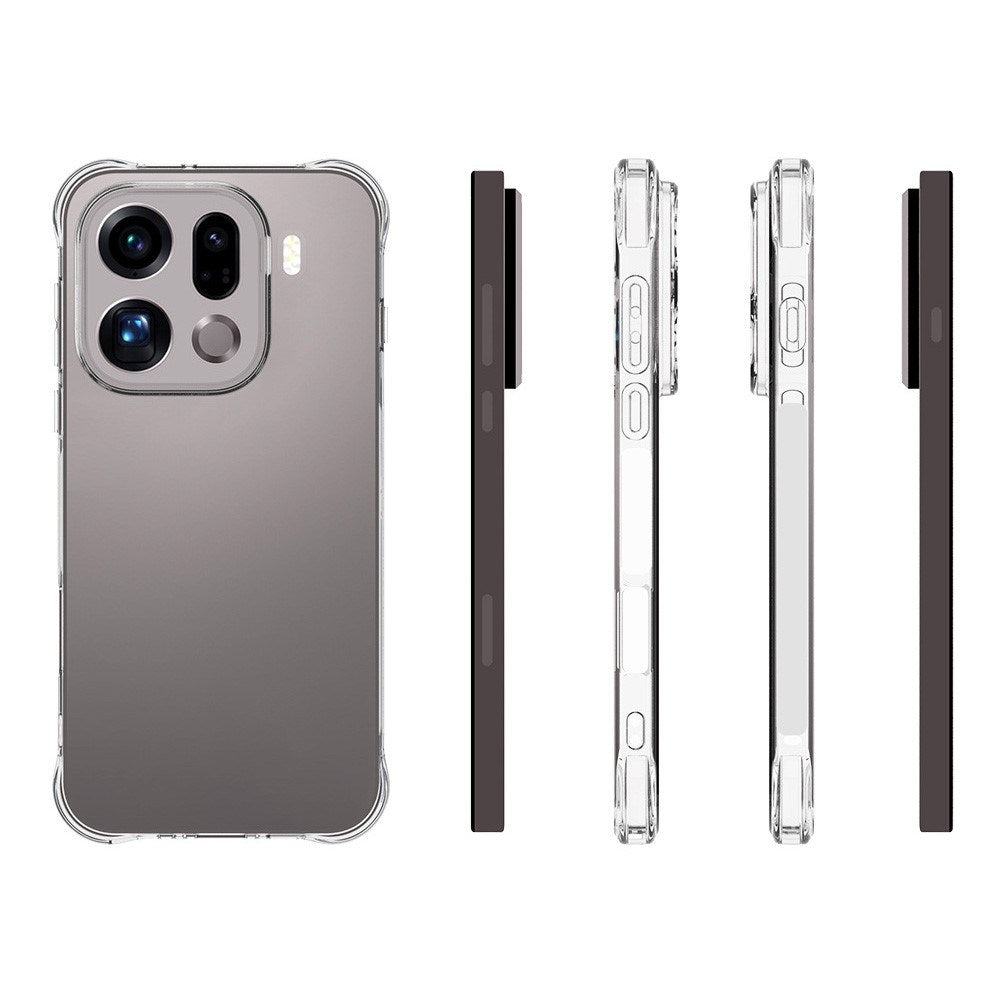 EIDERWOOD OPPO Find X9 Pro Fleksibelt Plast Cover m. Stødabsorberende Hjørner - Gennemsigtig