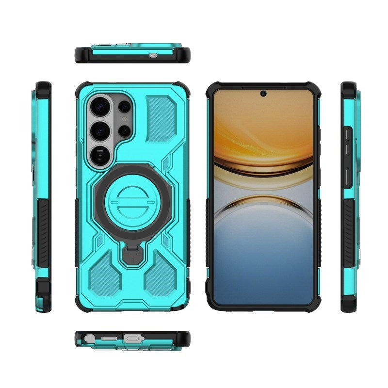 Samsung Galaxy S26 Ultra Håndværkercover m. Kickstand - inkl. 2 x Skærmbeskyttelse - Turkis