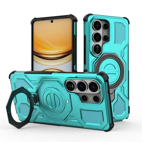 Samsung Galaxy S26 Ultra Håndværkercover m. Kickstand - inkl. 2 x Skærmbeskyttelse - Turkis