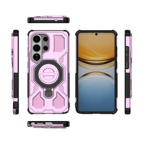 Samsung Galaxy S26 Ultra Håndværkercover m. Kickstand - inkl. 2 x Skærmbeskyttelse - Lyserød