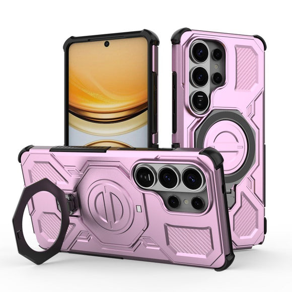 Samsung Galaxy S26 Ultra Håndværkercover m. Kickstand - inkl. 2 x Skærmbeskyttelse - Lyserød
