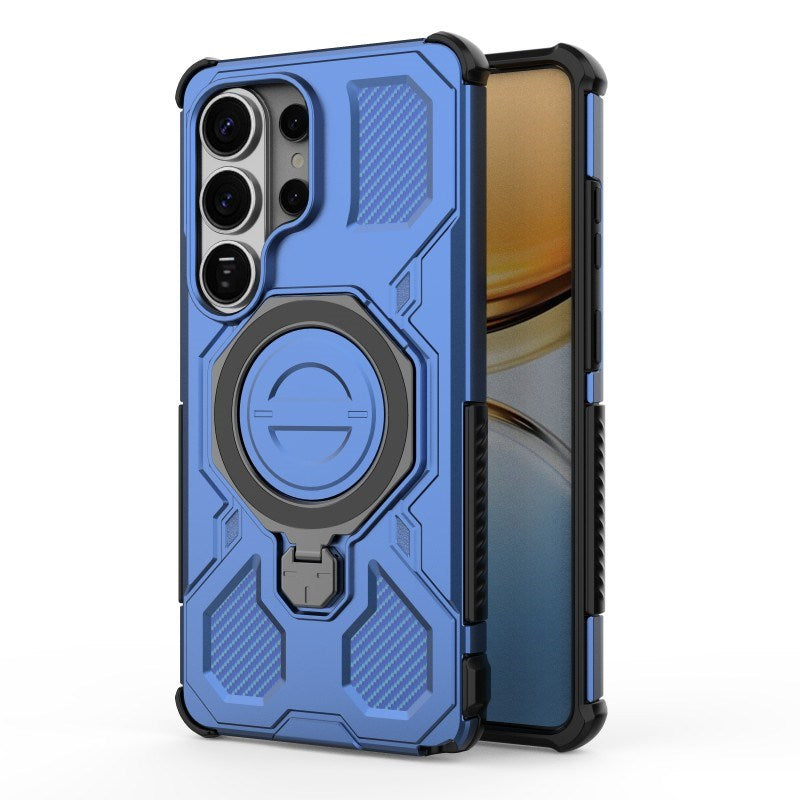 Samsung Galaxy S26 Ultra Håndværkercover m. Kickstand - inkl. 2 x Skærmbeskyttelse - Blå