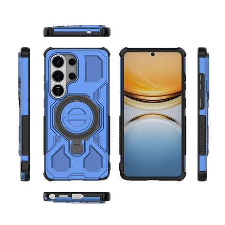 Samsung Galaxy S26 Ultra Håndværkercover m. Kickstand - inkl. 2 x Skærmbeskyttelse - Blå