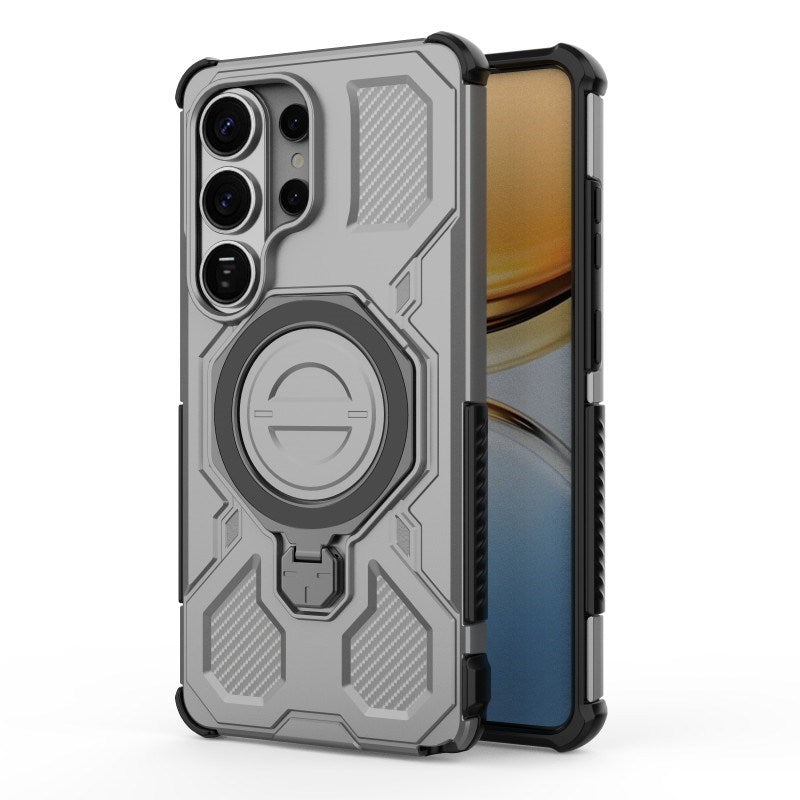 Samsung Galaxy S26 Ultra Håndværkercover m. Kickstand - inkl. 2 x Skærmbeskyttelse - Grå