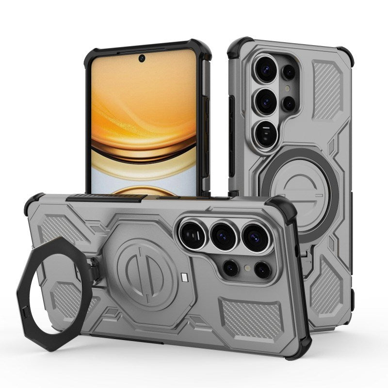 Samsung Galaxy S26 Ultra Håndværkercover m. Kickstand - inkl. 2 x Skærmbeskyttelse - Grå