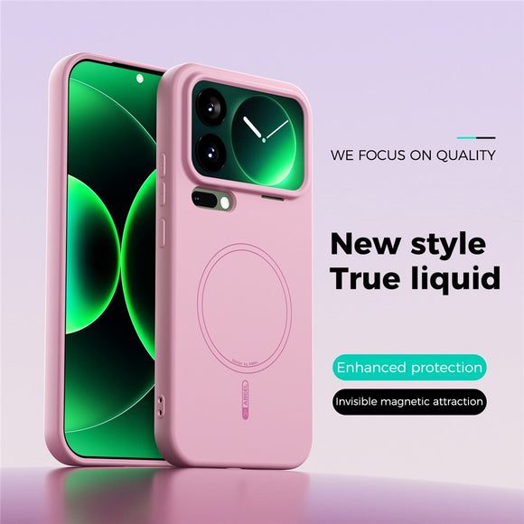 Xiaomi 17 Pro Max Silikone Cover - MagSafe Kompatibel - Lyserød