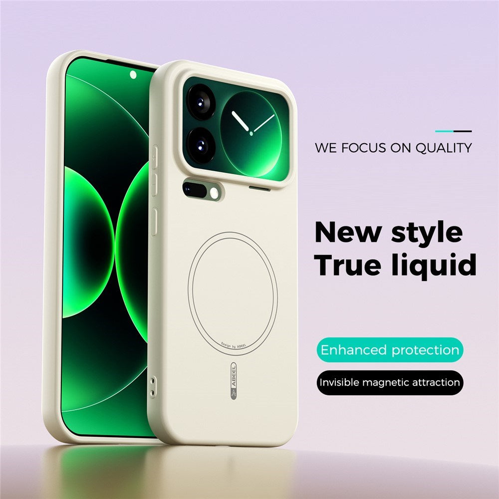 Xiaomi 17 Pro Max Silikone Cover - MagSafe Kompatibel - Beige