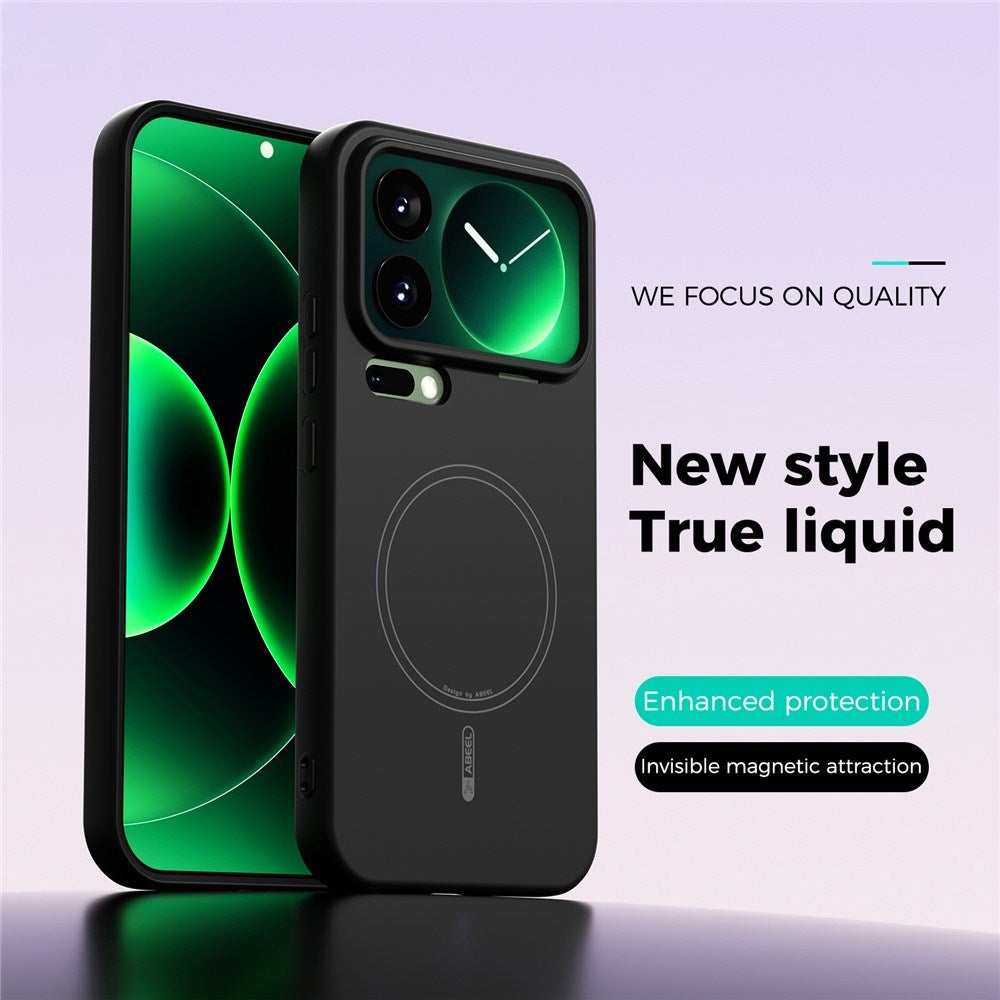 Xiaomi 17 Pro Max Silikone Cover - MagSafe Kompatibel - Sort