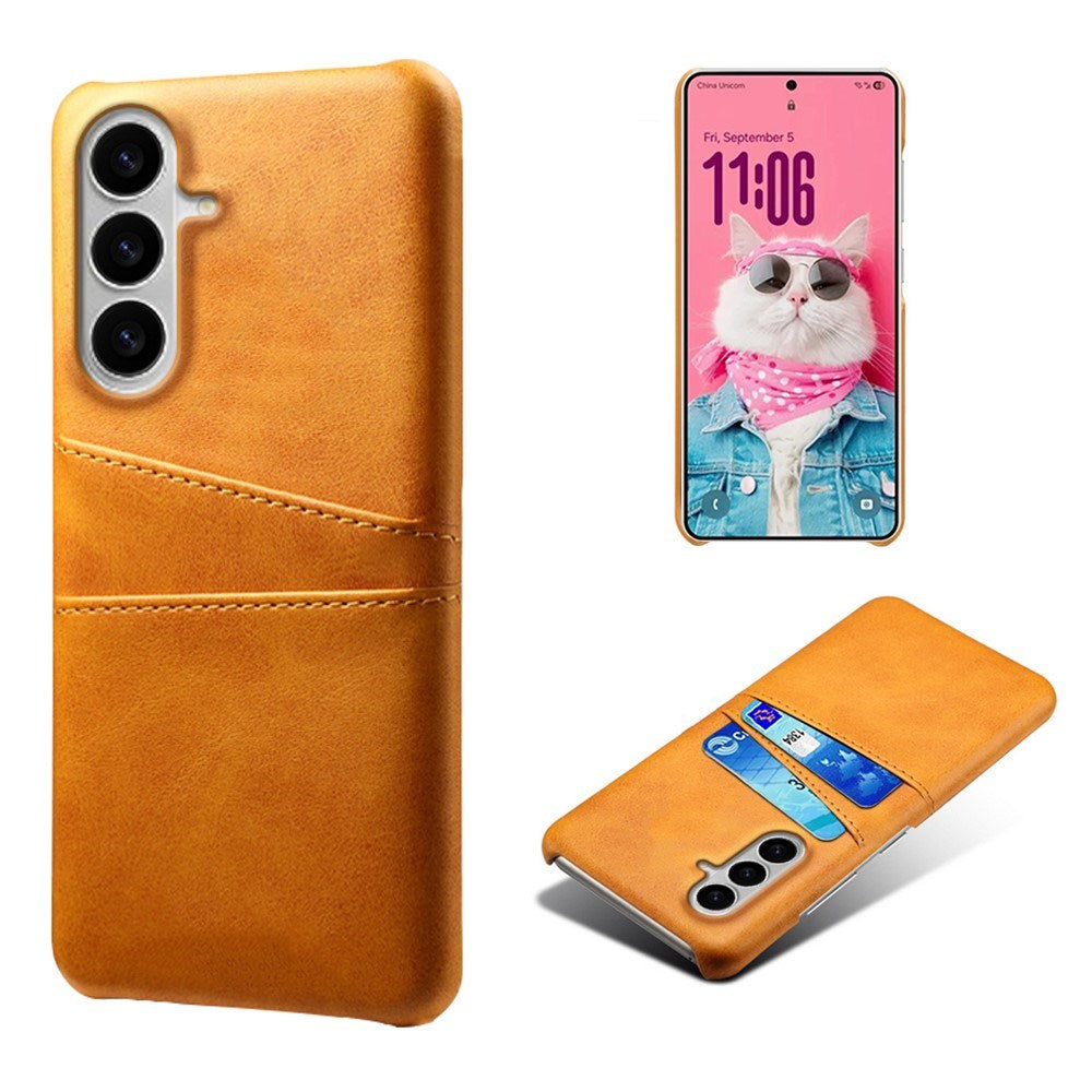 Samsung Galaxy S26 EIDERWOOD Kunstlæder Cover m. Kortholder - Orange